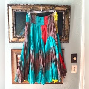 Chelsea & Theodore smocked waist skirt Large